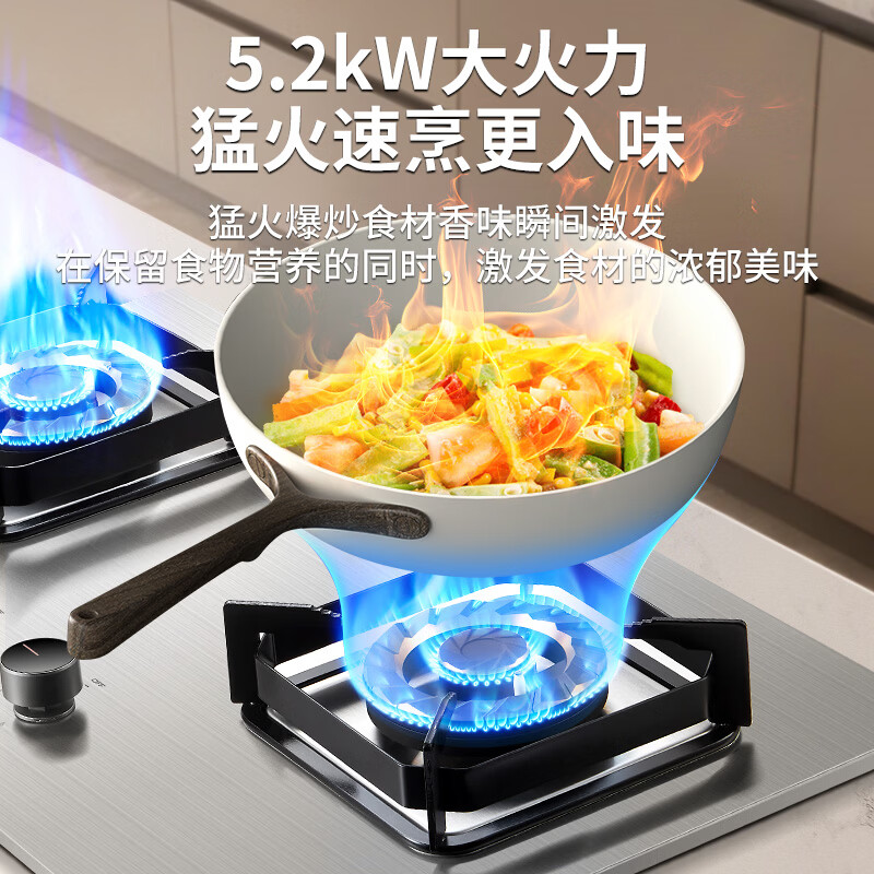 荣事达 JZT-LL57 纯铜炉头防干烧 天然气 嵌入式燃气灶