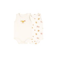 milkbarn 2026春夏新品婴幼儿无袖包屁衣两件套宝宝背心连体衣爬服