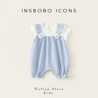 insbobo 婴儿衣服2026秋季新款女宝宝三角爬服春秋连体衣婴幼儿哈衣外出服