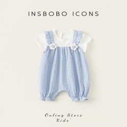 insbobo 婴儿衣服2026秋季新款女宝宝三角爬服春秋连体衣婴幼儿哈衣外出服