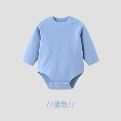 吉邦雅 德绒宝宝长袖包屁衣男女婴儿打底内衣春秋冬加厚保暖三角连体衣服