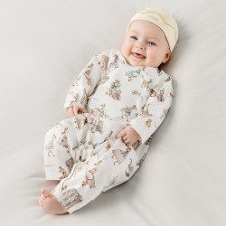 嫚熙 初生衣婴儿连体衣宝宝衣服新生儿蝴蝶衣52码纯棉果柔哈衣低敏