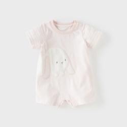 戴维贝拉 婴儿衣服夏季男宝宝哈衣A类纯棉短袖连体衣女可爱薄夏装