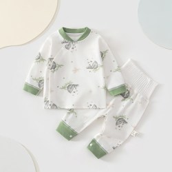 七贝乐 秋季新品2件套A类纯棉卡通无骨男女春秋内衣套装秋衣秋裤婴儿内衣