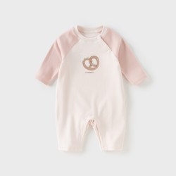 戴维贝拉 新生儿A类爬服男宝新款抗菌防螨连体衣女宝秋装哈衣