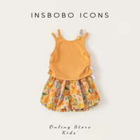 insbobo 女童夏套装女宝宝漂亮的衣服儿童夏装夏季多巴胺穿搭好看洋气童装