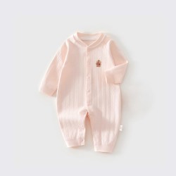 七贝乐 2026婴儿连体衣春秋季新生儿衣服春季外出服宝宝棉毛外出长袖哈衣