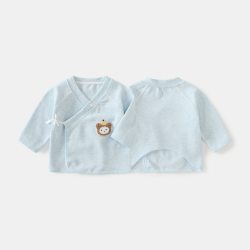 萌童之旅 新生婴儿儿衣服52码半背衣秋冬 舒绒棉初生宝宝内衣0-3月6和尚服