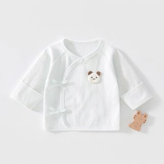 萌童之旅 初生婴儿半背衣纯棉春秋四季和尚服护肚宝宝长袖上衣新生儿衣服
