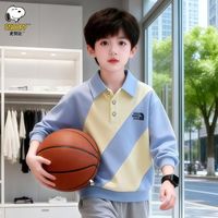 史努比 男童春秋新款加厚院风卫衣中大童男女孩儿童春秋打底上衣潮