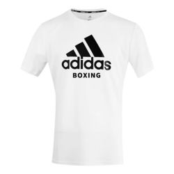 adidas 男子透气舒适圆领休闲运动短袖T恤ADICTB-WB M码 白/黑