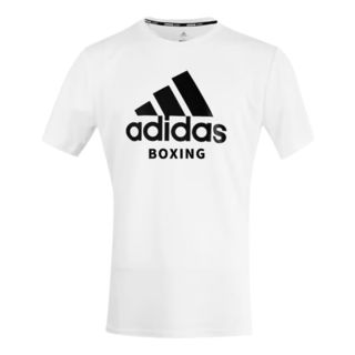 adidas 男子透气舒适圆领休闲运动短袖T恤ADICTB-WB M码 白/黑