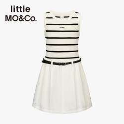 Little MO&CO. 佳佳同款亲子littlemoco童装26夏季新款女童连衣裙假两件背心裙子