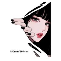 鸿明逸太 眼神杀少女汽车贴纸 原创二次元动漫车身装饰贴 防水个性创意贴膜