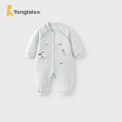 童泰 男宝宝连体衣冬季夹棉儿童衣服男童外出薄棉哈衣可爱爬服