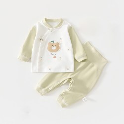 七贝乐 2026新生婴儿衣服纯棉春秋初生男女宝宝秋冬睡衣分体打底内衣套装