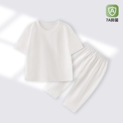 婧麒 JQ婧麒儿童睡衣套装春夏薄空调服男女童家居服中小童九分袖纯棉