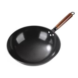 (买一送一)章丘不易粘锅铁锅无盖30cm