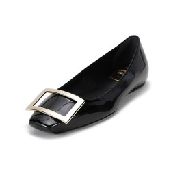 Roger Vivier 女士漆皮方头芭蕾舞鞋 RVW40415280D1P