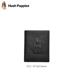 暇步士 钱包男时尚真皮长款钱夹商务通勤黑色压印短款银包卡包