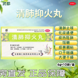 武都 [武都] 清肺抑火丸 6g*10袋/盒 咳嗽痰黄稠粘口干咽痛大便干燥