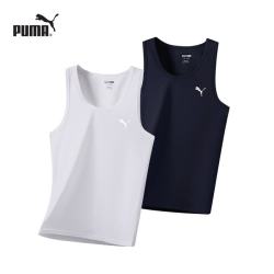 PUMA 男士速干透气无袖背心 银灰+藏青 2XL 2件装