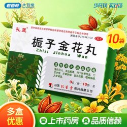 孔孟 栀子金花丸9g*10袋/盒风热感冒头痛疼痛牙痛大便秘结口舌生疮