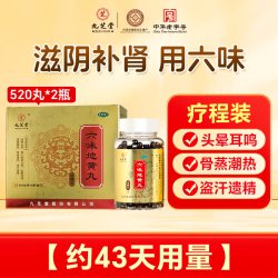 九芝堂 六味地黄丸正品官方旗舰店补肾固精强肾肾虚遗精黑丸子中药
