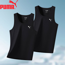 PUMA 速干透气弹力 黑色 XL 2件装 男士背心