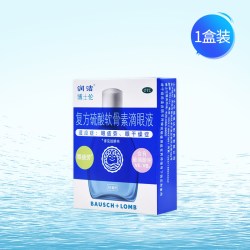 润洁 包邮】蓝润洁博士伦复方硫酸软骨素滴眼液15ml眼药水眼疲劳眼干