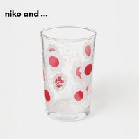 88VIP：niko and ... 玻璃杯 印花小雏菊 200mL 红色花朵