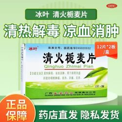 包邮】冰叶 清火栀麦片 24片/盒清热解毒凉血消肿咽喉肿痛牙痛