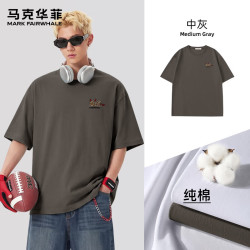 马克华菲 100%纯棉 短袖t恤男 重磅纯棉 多色可选