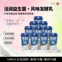 百亿补贴：新希望 活润低温酸奶160g*10杯添加益生菌小口杯原味/青柠口味可选