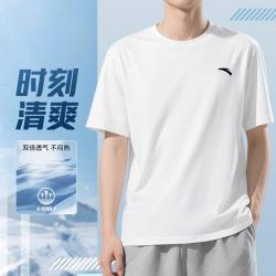 安踏 零压速干T透气跑步短袖t恤男士夏季健身运动服舒适透气户外上衣