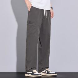 吉普 时尚休闲裤男裤子夏季冰丝薄款百搭直筒裤子男装青年时尚运动裤男