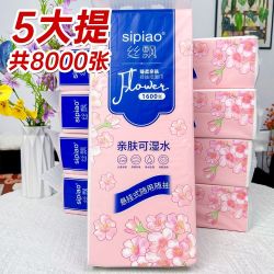 丝飘 1600张5大提悬挂抽纸底部抽取卫生纸巾家用整箱厕所平板厕纸