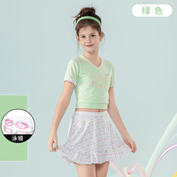 无品牌 儿童泳衣女童2026新款中大童少女分体两件套时尚游泳速干泳装