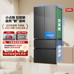 容声 双净系列 BCD-526WD1MPA 风冷法式门冰箱 526L 灰色