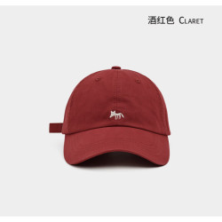 无品牌 韩版小狐狸刺绣棒球帽女休闲百搭时尚显脸小遮阳防晒情侣鸭舌帽