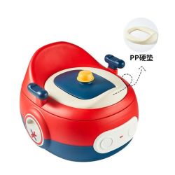 日康 儿童马桶 PU垫三合一 红色