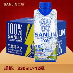 SANLIN 椰裹 苏打水 柠檬味 325ml*24瓶