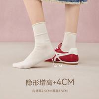 百思图 内增高 女士休闲鞋