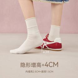 百思图 内增高 女士休闲鞋