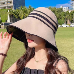 无品牌 帽子女士时尚潮流简约空顶帽夏季户外旅行运动折叠防晒遮阳帽
