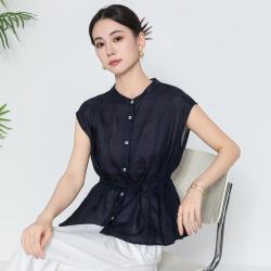aoslo 26夏款收腰系带小衫女式衬衣高级感上衣女