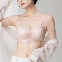 欧迪芬 无痕缎面小胸聚拢不空杯内衣防下垂收副乳上托调整型文胸美背薄款