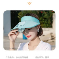 无品牌 防晒新款夏季USB风扇帽子遮阳帽紫外空顶太阳帽户外网红爆款线