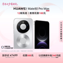 华为 Mate 80 Pro Max 手机 16GB+512GB 极地银
