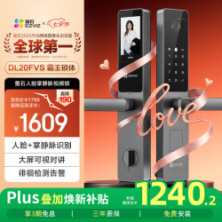 萤石 DL20FVS 3D人脸识别 霸王锁体 智能门锁